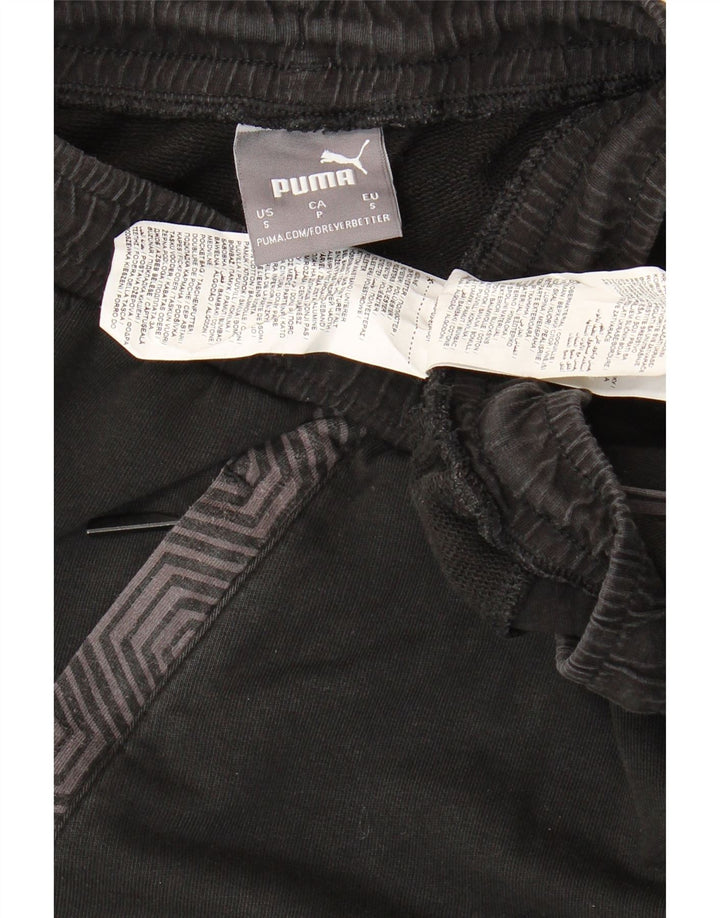 Shorts esportivos masculinos Puma pequeno algodão preto