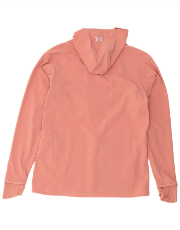 Jaqueta feminina Under Armour com capuz e moletom UK 14 poliéster rosa médio