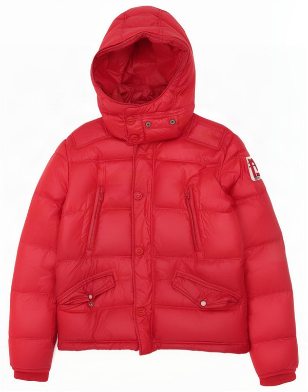 Jaqueta acolchoada masculina diesel UK 42 XL vermelho nylon
