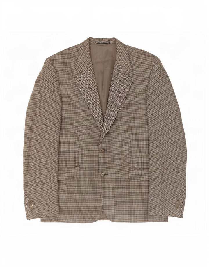 Jaqueta blazer masculina Corneliani com 2 botões IT 54 2XL cinza Houndstooth