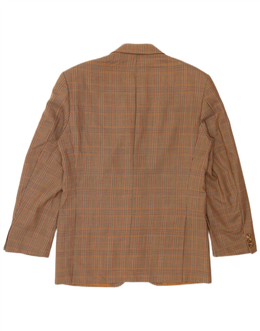 Jaqueta blazer masculina de 2 botões Marks & Spencer Reino Unido 38 Houndstooth bege médio