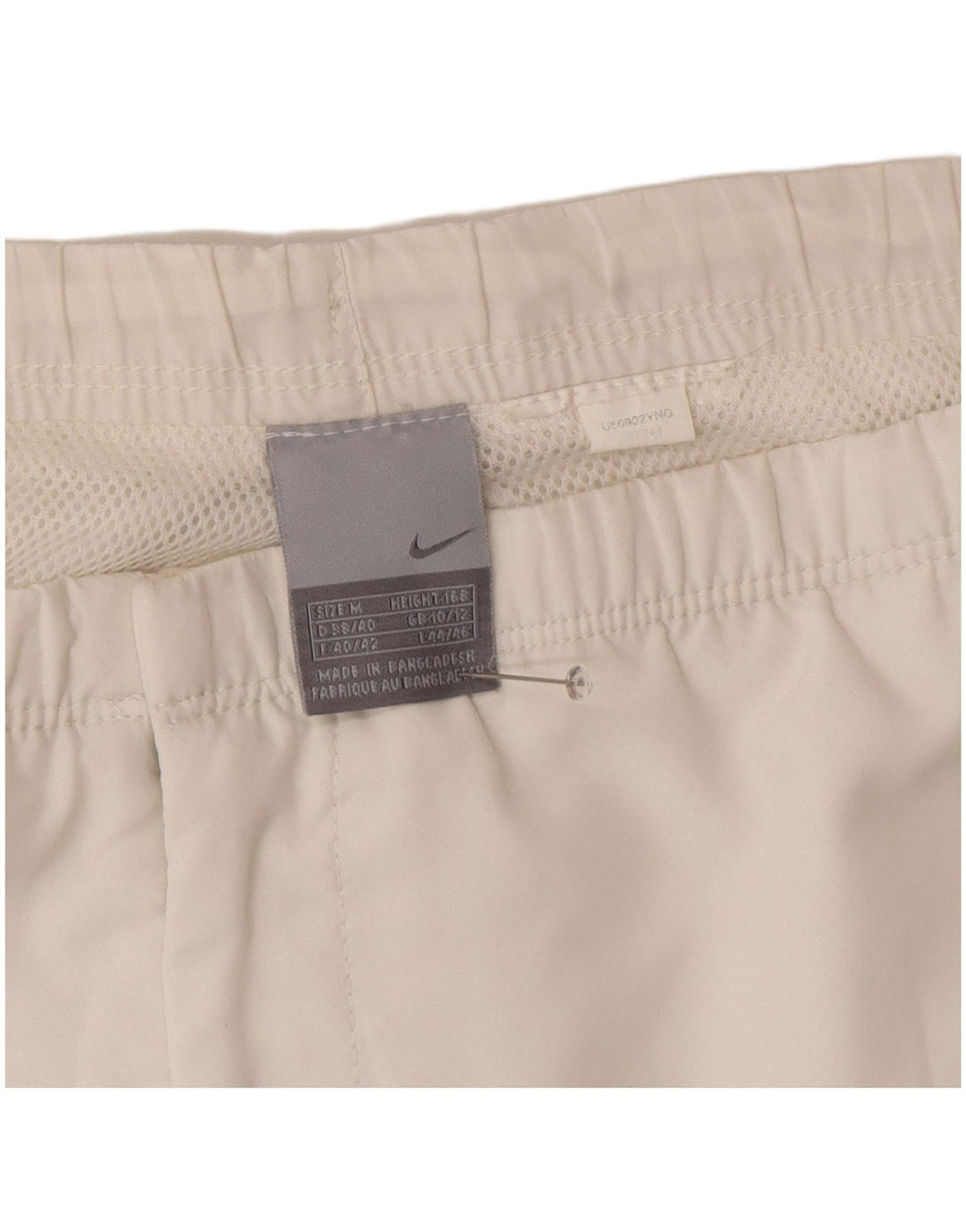 Shorts de natação feminino Nike UK 10/12 médio branco