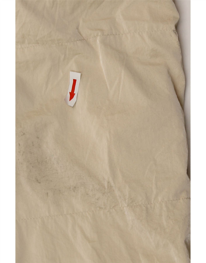 Zara Womens Oversized Longline acolchoado Gilet UK 10 pequeno poliéster bege