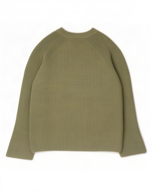 Suéter feminino Marks & Spencer com gola redonda grande Reino Unido 16 grande verde