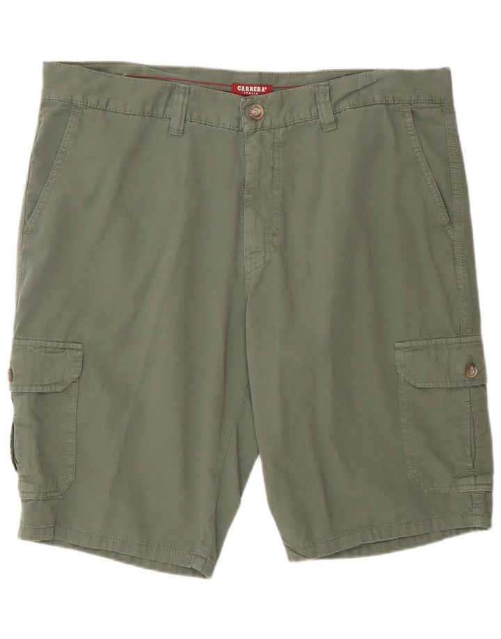 Carrera Mens Cargo Shorts IT 52 XL W36 Algodão Verde