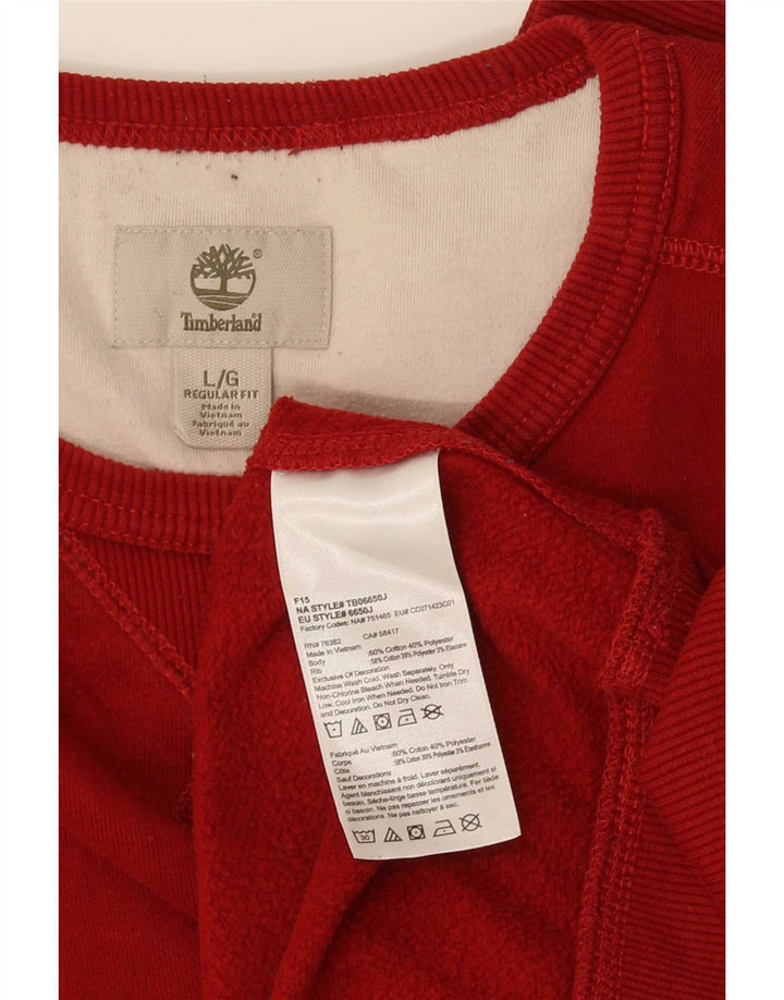 Timberland moletom masculino regular fit jumper grande algodão vermelho