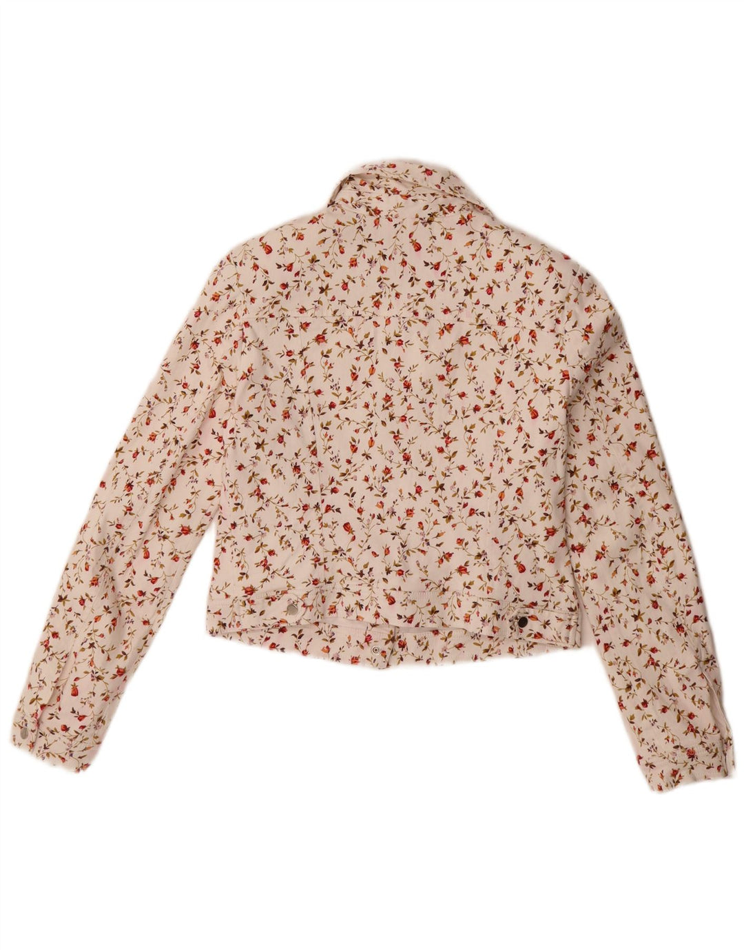 Jaqueta bomber feminina Smashed Lemon Reino Unido 10 algodão floral branco pequeno