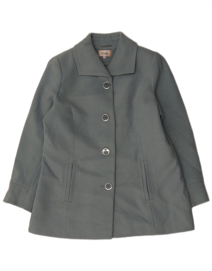 Jaqueta blazer feminina CLASSIC com 4 botões UK 18 XL azul poliéster