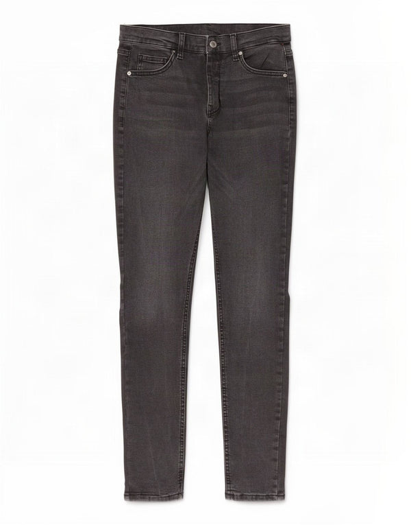 Jeans skinny feminino Topshop W28 L28 algodão cinza