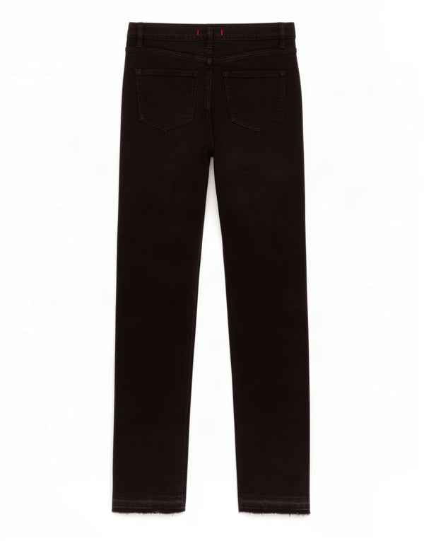 Calça jeans reta feminina Zara EU 36 XS W26 L33 algodão preto