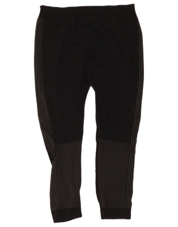 Nike Womens Dri Fit Capri Calças de treino Joggers UK 14 Médio Preto