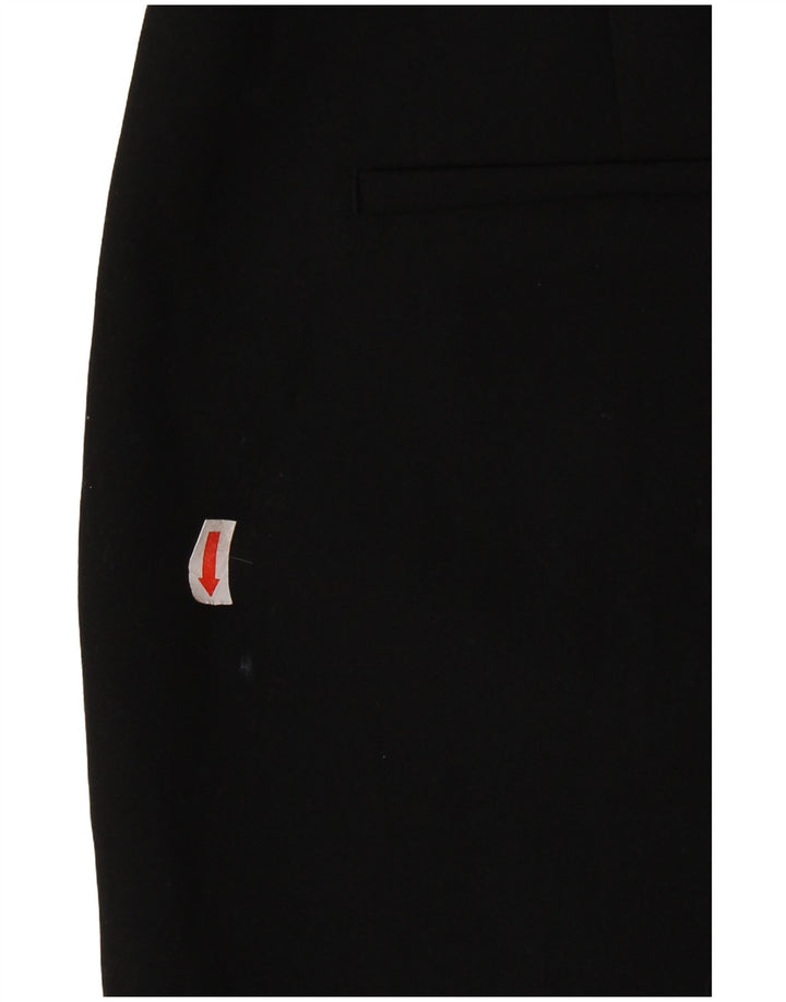 Calça casual feminina ZARA Bootcut grande poliéster preto