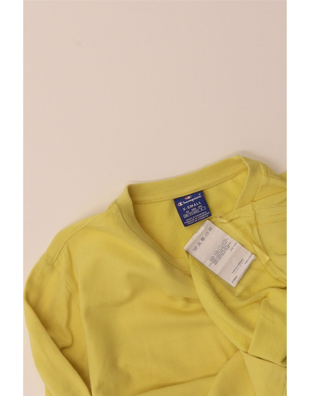 CHAMPION Moletom Masculino Jumper XS Algodão Amarelo