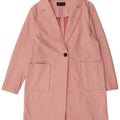 Sobretudo feminino Marks & Spencer UK 12 poliéster rosa médio