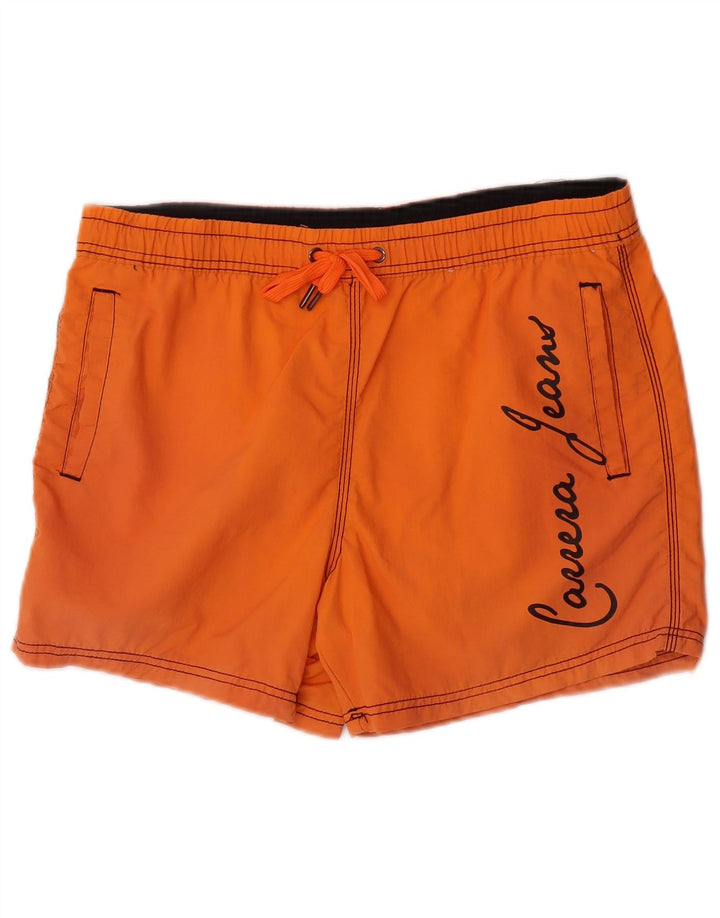 Shorts de natação masculino Carrera Graphic laranja médio poliamida