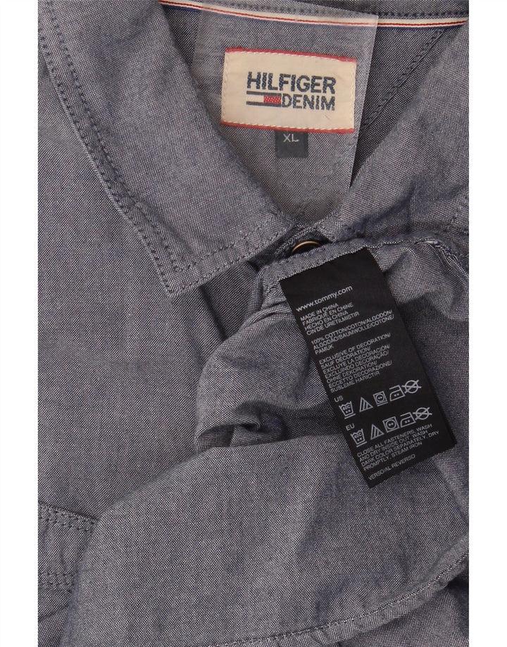 Camisa masculina TOMMY HILFIGER XL azul marinho algodão