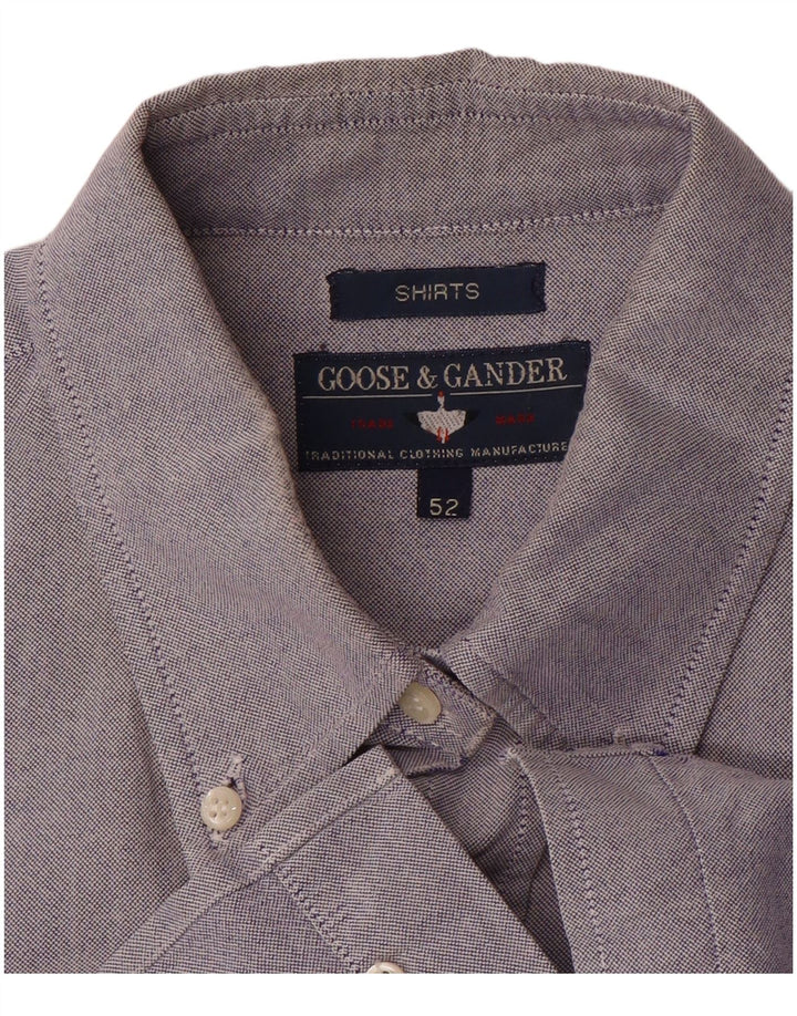 Camisa masculina GOOSE & GANDER IT 52 grande roxa