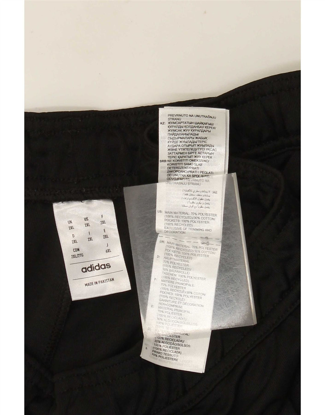 Shorts esportivos masculinos Adidas 2XL poliéster preto
