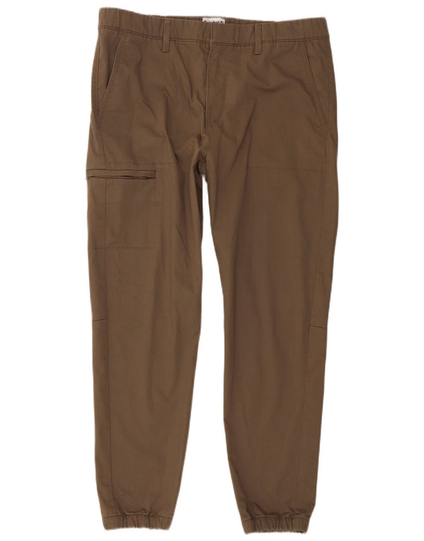 Calça cargo masculina Timberland W35 L29 algodão cáqui