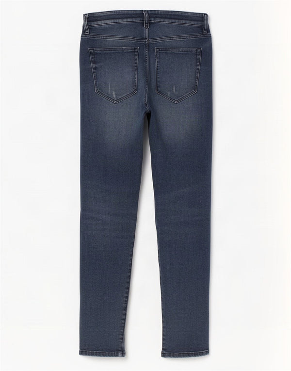 Jeans feminino Diesel Slandy Distressed Super Slim Skinny W27 L30 Azul Algodão