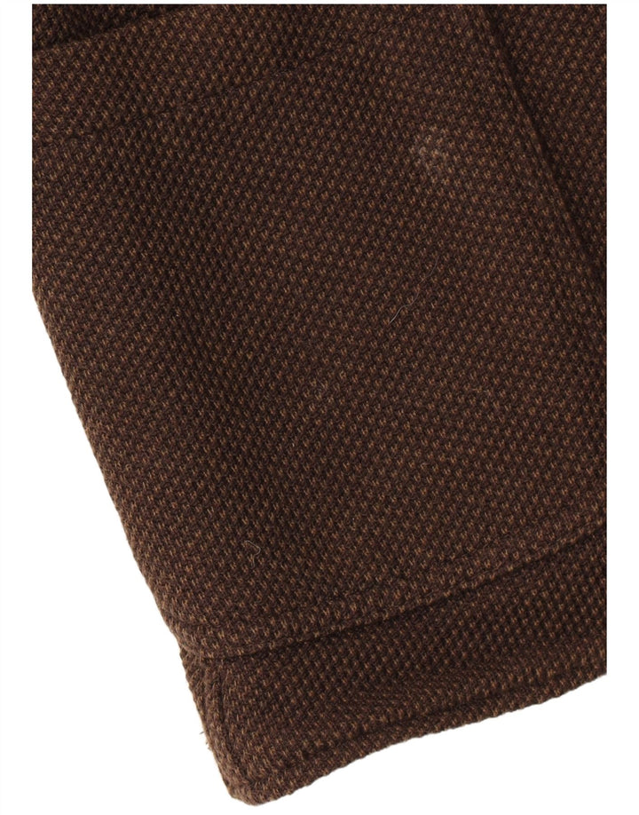 Jaqueta blazer masculina Massimo Dutti com 2 botões Reino Unido 42 XL algodão marrom