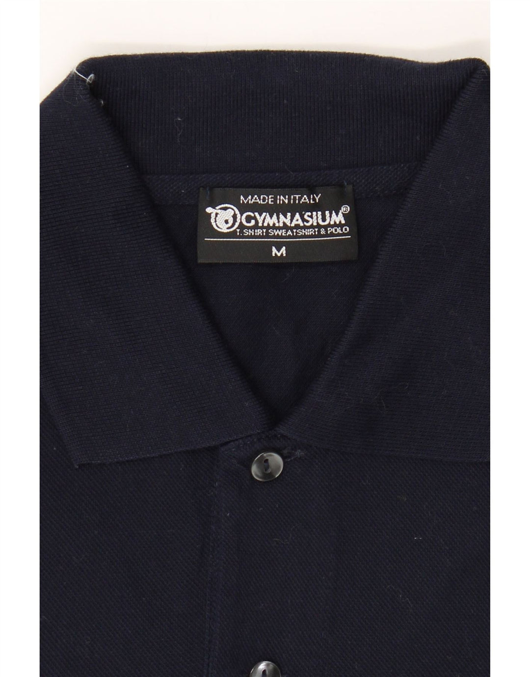 VINTAGE Mens Polo Shirt Medium Navy Blue Vintage Vintage and Second-Hand Vintage from Messina Hembry 