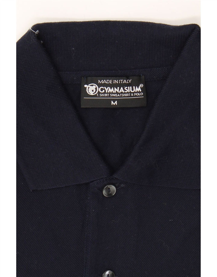 VINTAGE Mens Polo Shirt Medium Navy Blue Vintage Vintage and Second-Hand Vintage from Messina Hembry 