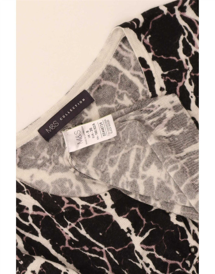 Suéter feminino Marks & Spencer com gola canoa Reino Unido 8 pequeno preto