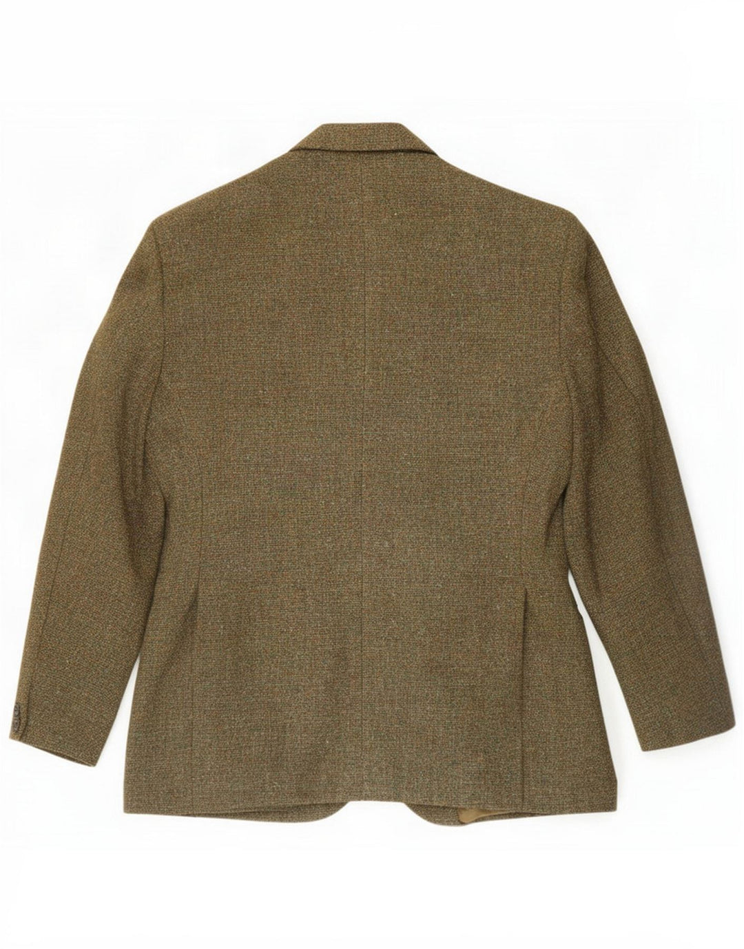 Harris Tweed Mens 2 Button Blazer Jacket UK 38 Lã manchada verde médio