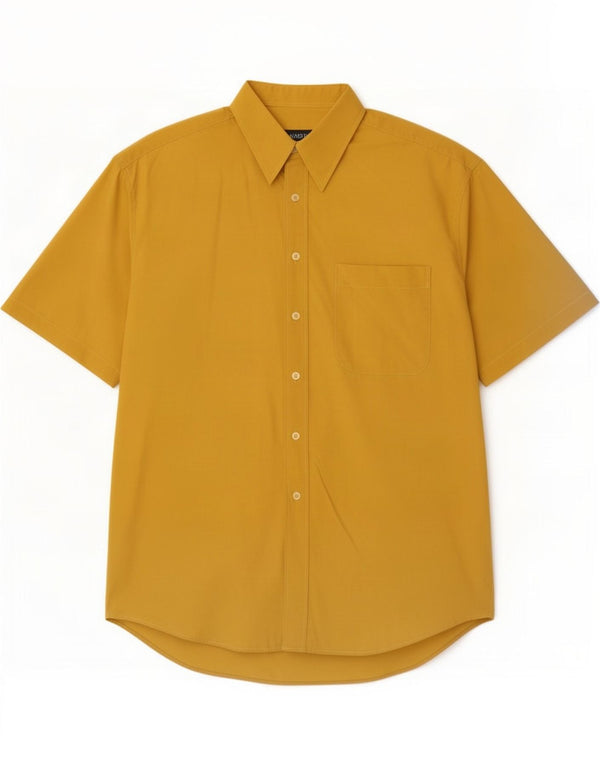 Camisa masculina de manga curta Commander grande amarela