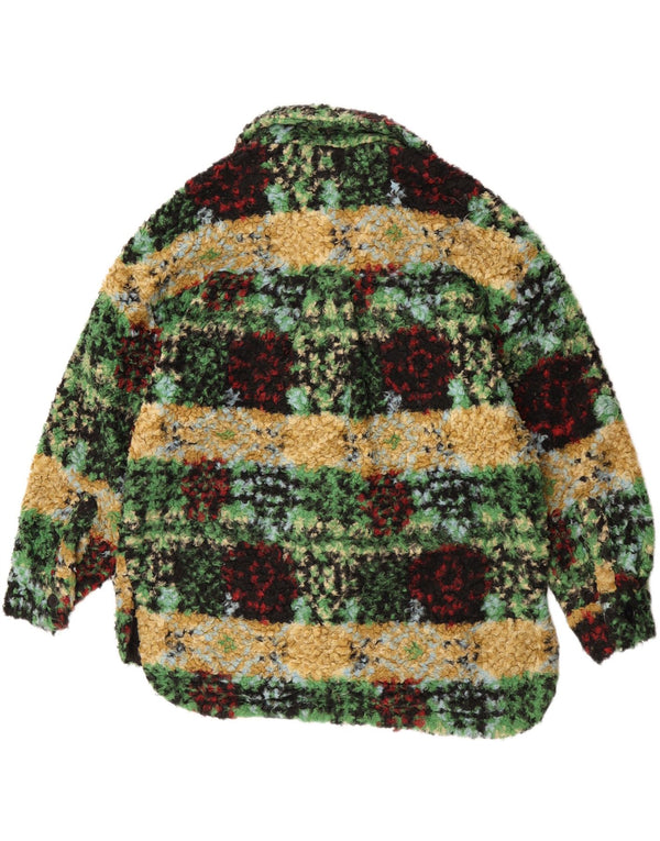 Jaqueta feminina Sherpa Urban Outfitters UK 10 Small Green Colourblock