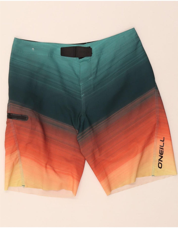 Shorts de natação masculino O'Neill, poliéster colorblock médio multicolorido