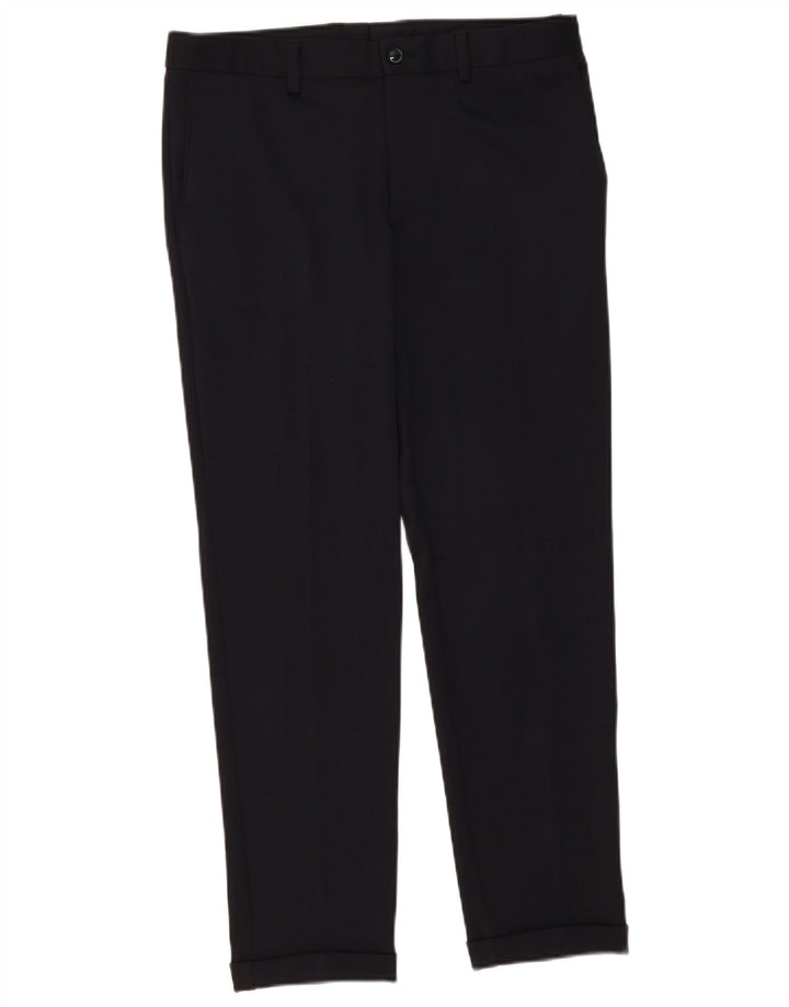 Zara Mens Slim Chino Calças EU 40 Médio W31 L29 Azul Marinho Poliéster