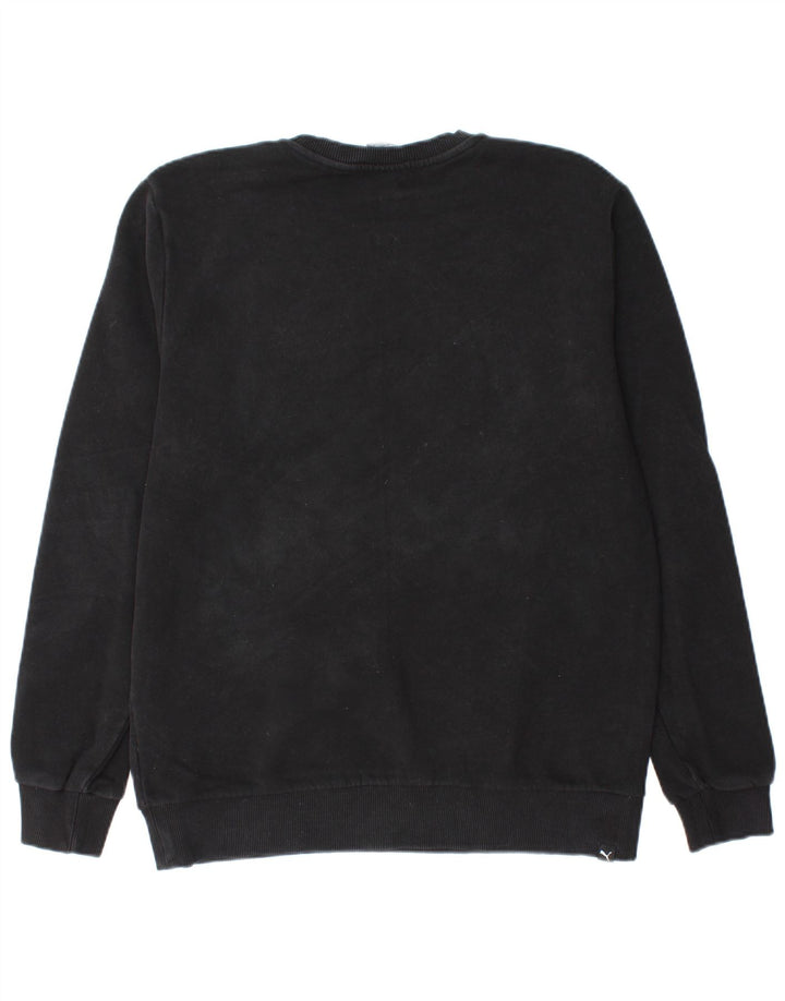 PUMA moletom gráfico masculino jumper grande algodão preto