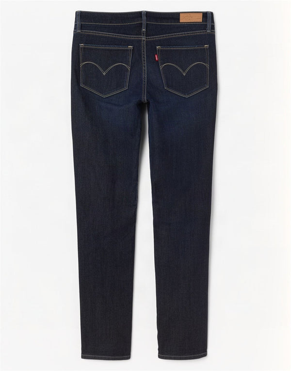 Jeans slim feminino Levi's W29 L32 algodão azul marinho