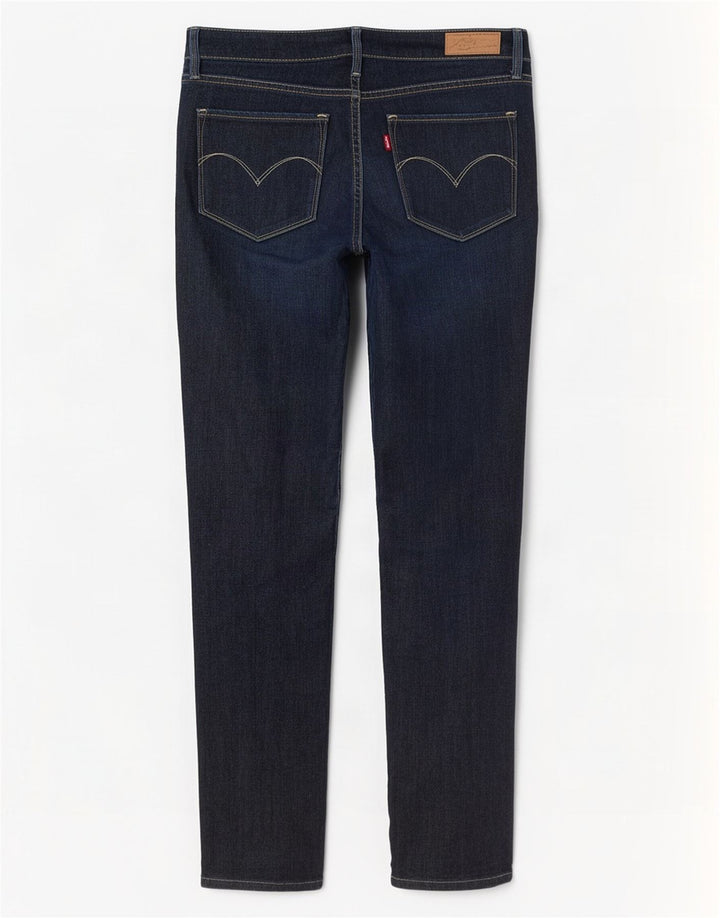 Jeans slim feminino Levi's W29 L32 algodão azul marinho