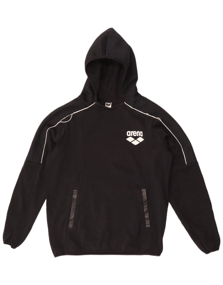 Arena Mens Hoodie Jumper Médio Preto