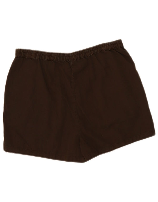 Shorts casuais femininos Benetton IT 42 médio W28 algodão marrom