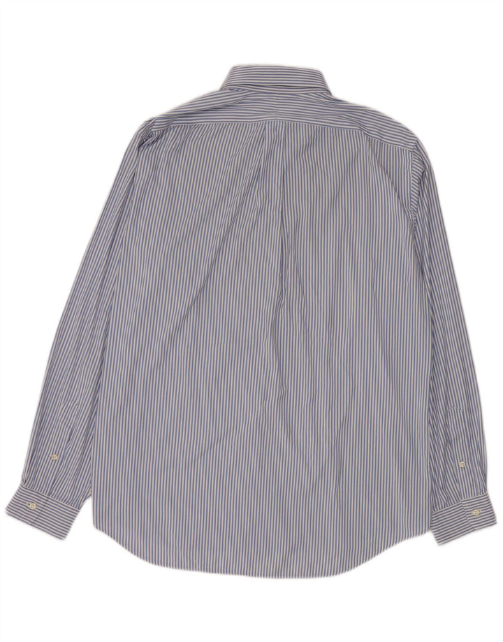 Ralph Lauren Camisa masculina grande de nylon listrado azul