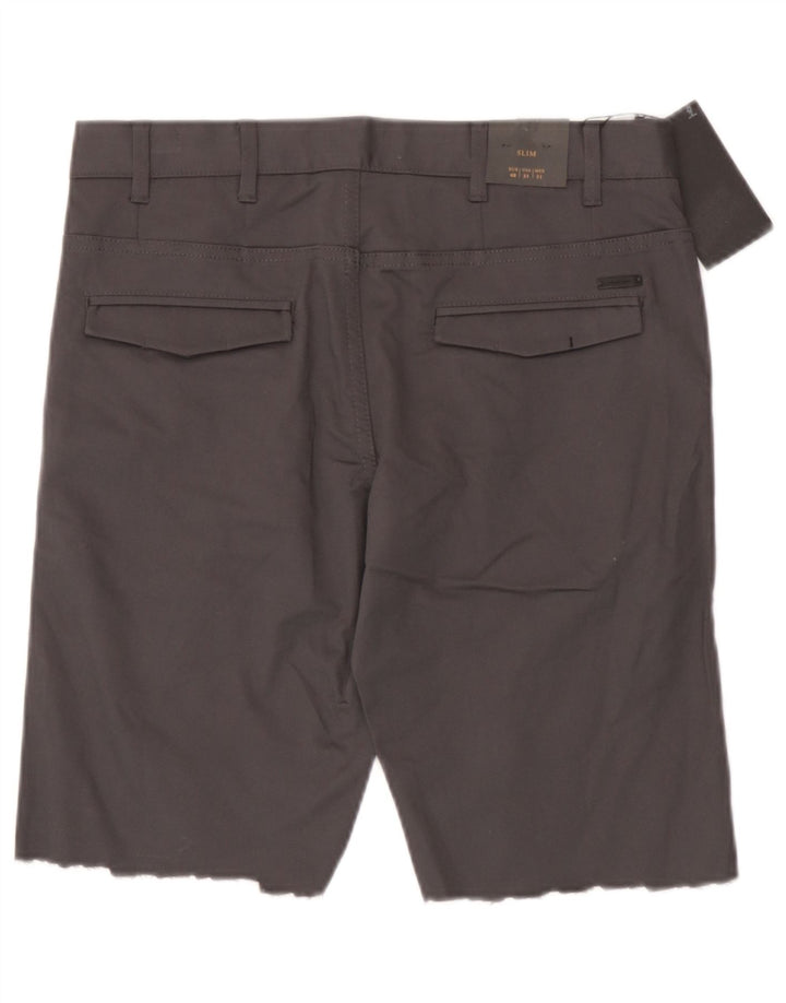 Zara Mens Chino Shorts EU 40 Médio W31 Algodão Cinza