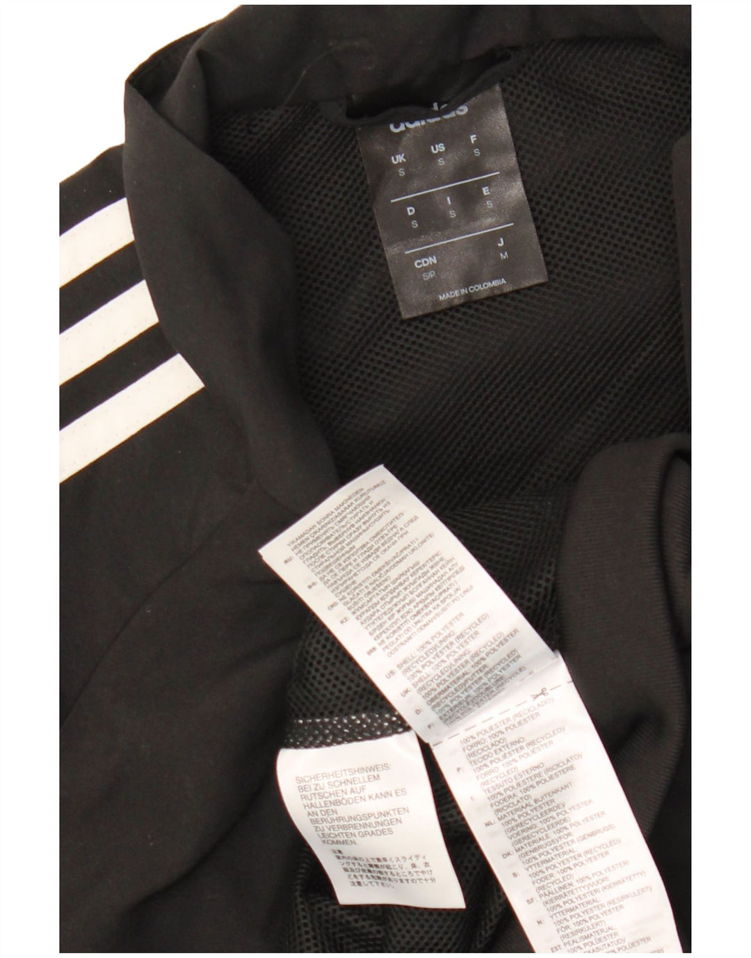 Adidas Mens Climalite Tracksuit Top Jacket Pequeno Poliéster Preto