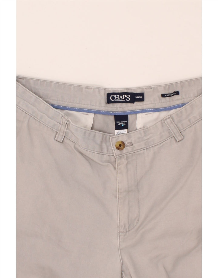 CHAPS Mens Comfort Fit Chino Trousers W34 L27 Grey Cotton Vintage Chaps and Second-Hand Chaps from Messina Hembry 