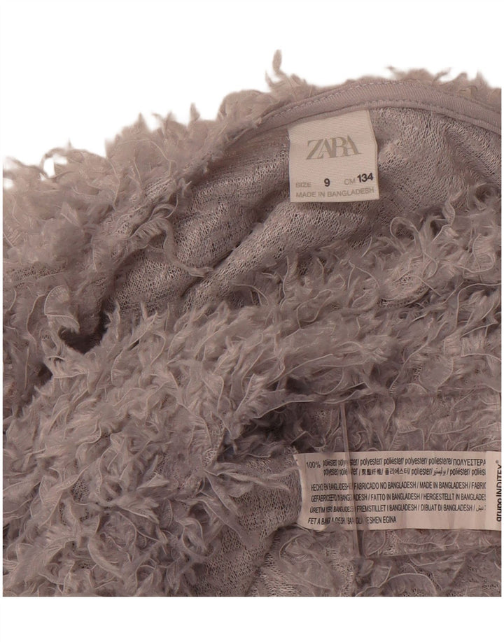 Blusa ZARA Meninas 8-9 Anos Cinza Poliéster