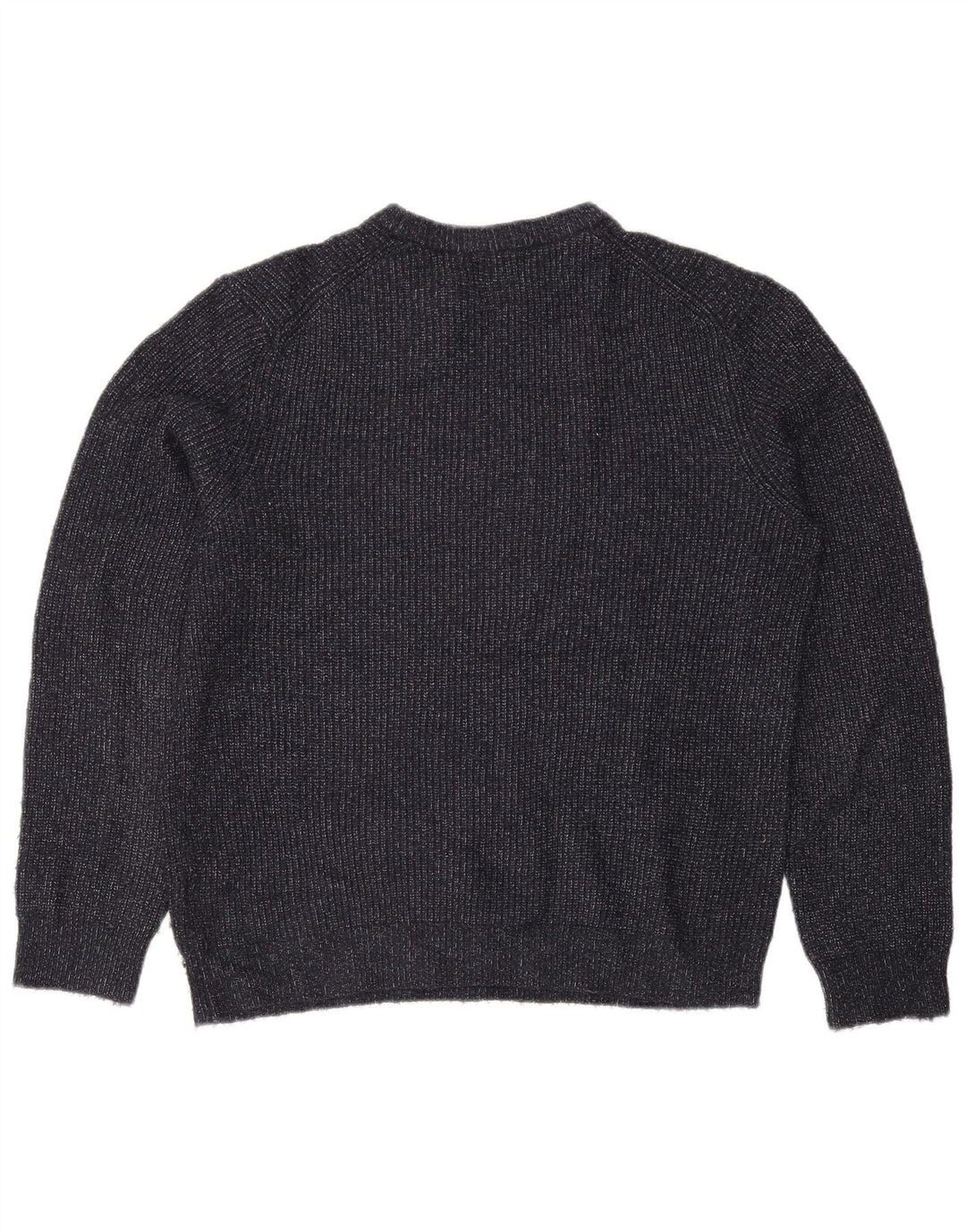 Suéter masculino Marks & Spencer com gola redonda grande azul marinho manchado
