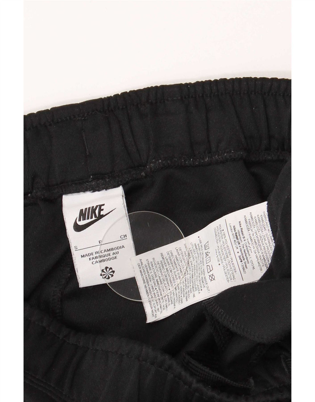 Nike masculino gráfico agasalho calças joggers pequeno poliéster preto
