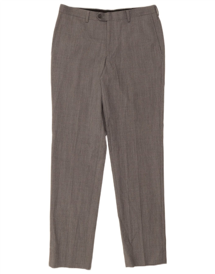 MICHAEL KORS Mens Slim Suit Calças W30 L30 Cinza Lã