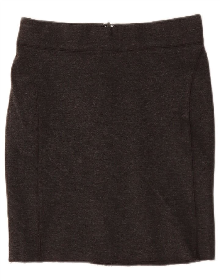Minissaia feminina JACK WILLS Reino Unido 10 pequena W26 viscose cinza