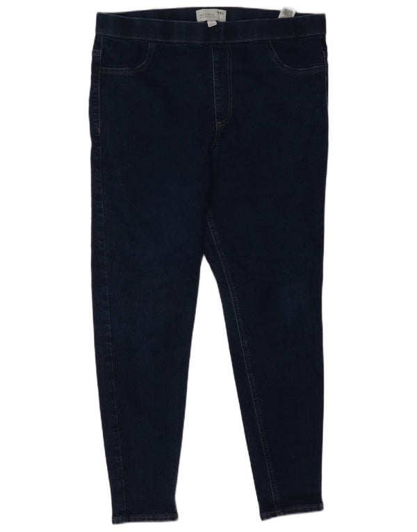 Calça jeans feminina Marks & Spencer UK 16 grande W34 L27 algodão azul marinho