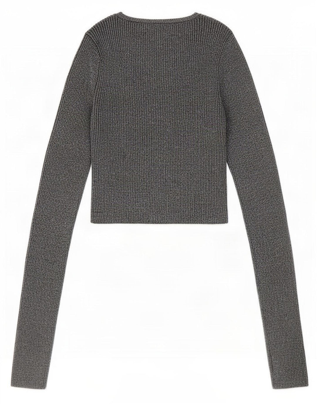 Blusa cropped feminina Zara UK 8 pequena viscose manchada prateada