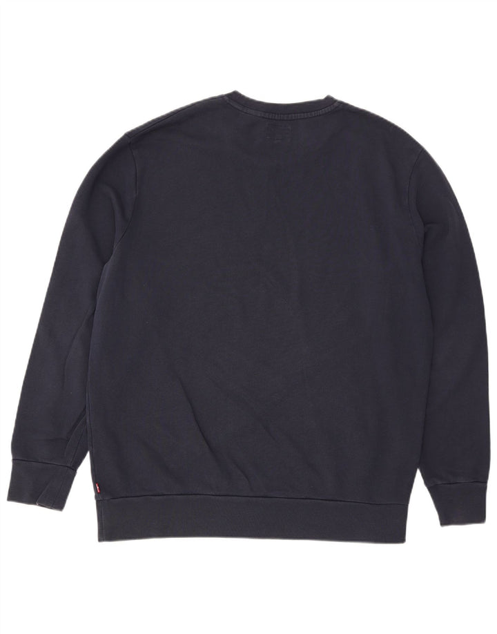 Suéter gráfico masculino Levi's grande algodão azul marinho